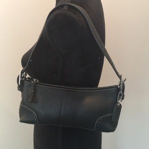 Black coach leather bag